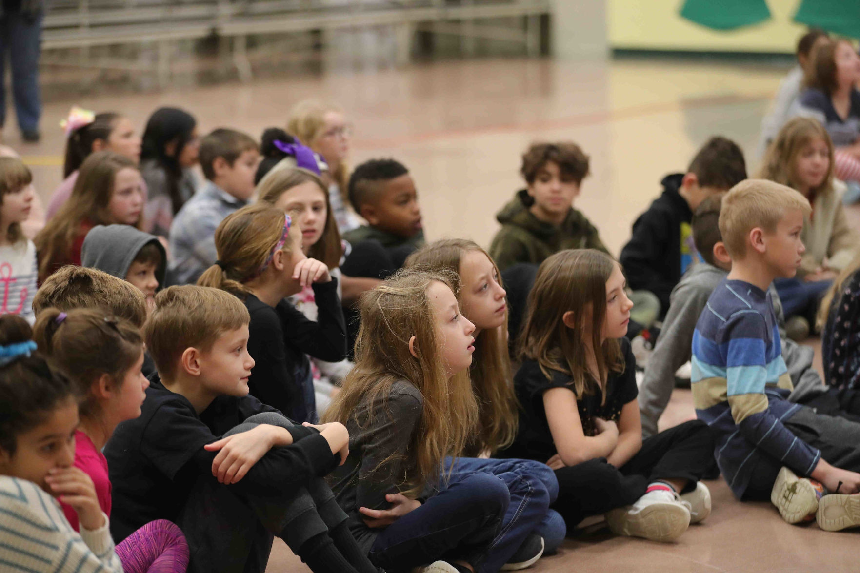 Meteorologist Joe Martucci at Frog Pond Elementary School